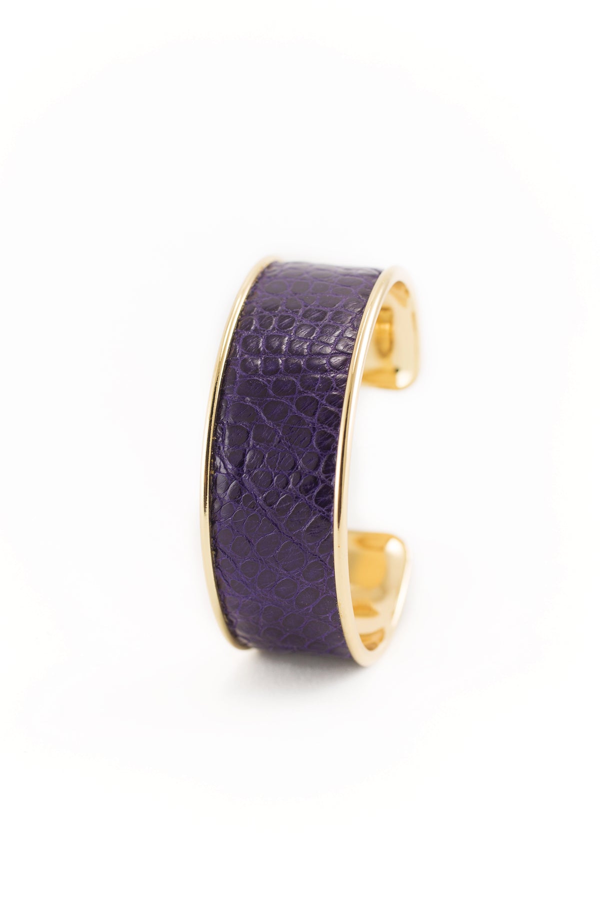 Purple Genuine Alligator Bracelet