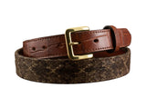 1 1/4” Western Diamondback Rattlesnake Belt with Cognac Genuine Alligator Tips